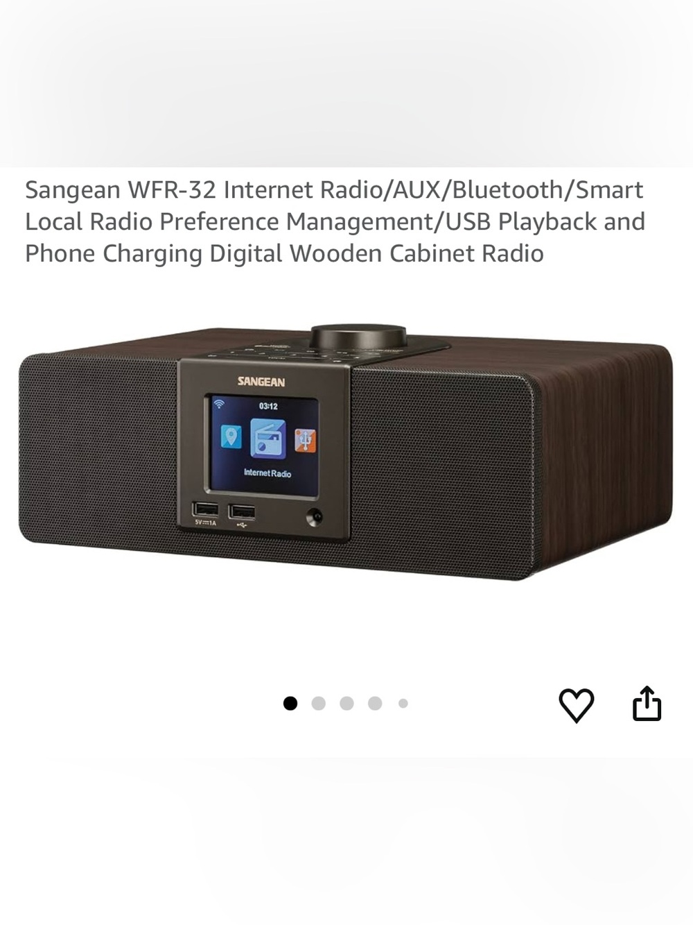 NEW Sangean WFR-32 Internet Radio with Bluetooth – Walnut